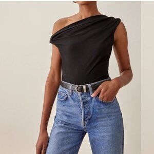Reformation Cello Knit Top in Black